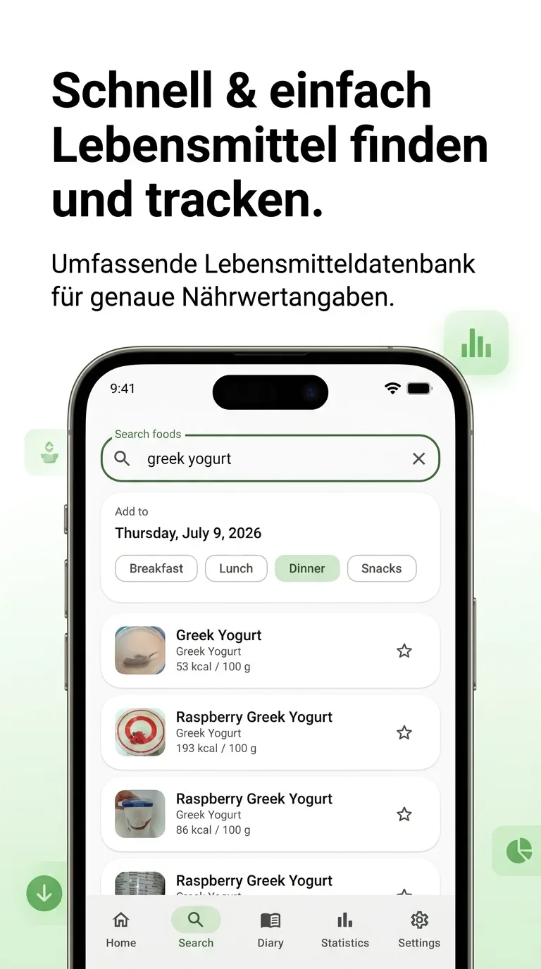 FairTrack Lebensmittelsuche mit Nährwerten aus Open Food Facts